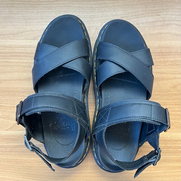 Doc Marten Sandals  Voss II Athena leather strap sandals in BLACK - Picture 4 of 5